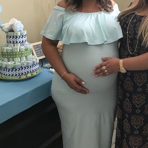 Baby Blue Maternity Dress